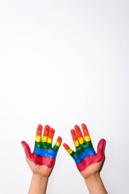lgbt bayrağı kızlar çıplak geri boyalı