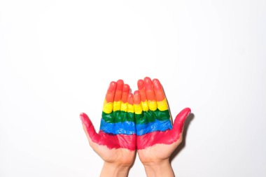 lgbt bayrağı kızlar çıplak geri boyalı