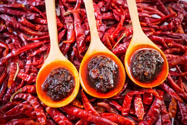 Thai Chili Paste Chili Jam Naam Prik Phao — Stockfoto