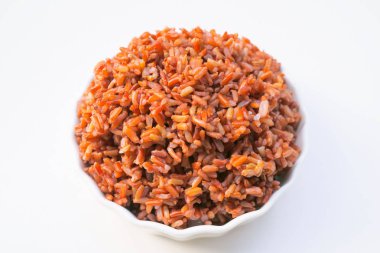 Organik pirinç pişmiş. Vitamin Faydaları Sağlık