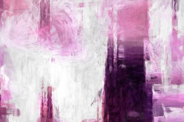 Soyut arkaplanda pürüzlü fırça darbeleri. Fırça boyası. Renkli boya darbeleri. Eşsiz duvar sanatı. Tuvaldeki modern sanat. Renkli çağdaş sanat eserleri. 