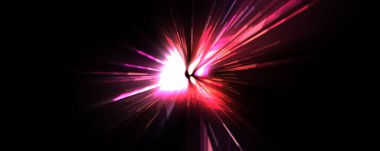 Fütürist mercek patlaması. Parlayan parçacıkları ve çizgileri olan ışık patlaması yıldızı. Güzel soyut ışın arkaplanı.