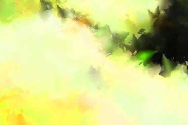 Sanatsal soyut arkaplan. Doku boyalı duvar kağıdı. Boya darbeleriyle yaratıcı bir illüstrasyon. Fırça desenli resim.