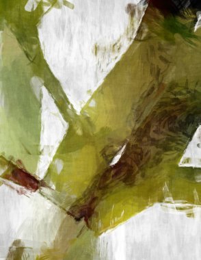 Soyut arkaplanda pürüzlü fırça darbeleri. Fırça boyası. Renkli boya darbeleri. Eşsiz duvar sanatı. Tuvaldeki modern sanat. Renkli çağdaş sanat eserleri. 