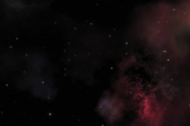 Galaksi uzayındaki yıldız alanı renkli nebula ile. Uzayın derinliklerinin bilim kurgu geçmişi. Ruhsal duvar kağıdı.