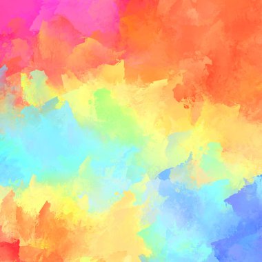 Yaratıcı soyut resim. Artistik fırça darbeleriyle donatılmış. Renkli ve canlı bir illüstrasyon. boyalı sanat.