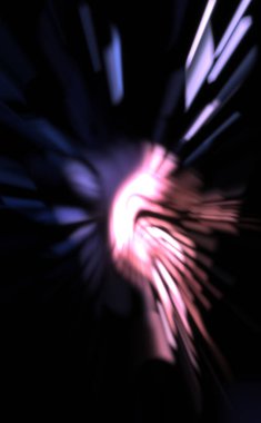 Işık parçacık izleri. Parlayan parçacıkları ve çizgileri olan ışık patlaması yıldızı. Güzel hareketli soyut ışın arkaplanı.