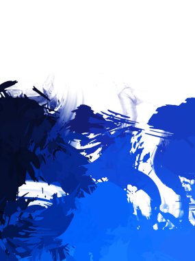 Taranmış Boyalı Soyut Arkaplan. Vahşi kaotik fırça darbeleri. Boya darbeleri. 2D İllüstrasyon. Fırça darbeli resim. 