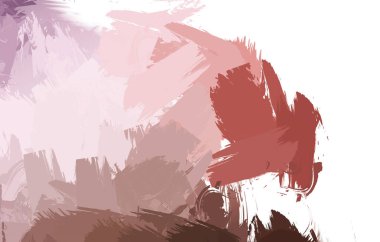 Duvar sanatı Eşsiz ve yaratıcı illüstrasyon. Fırça darbesi ile boyanmış. Renkli fırça darbelerinin soyut arkaplanı. Fırçalanmış canlı duvar kâğıdı. Boyalı sanatsal yaratım.