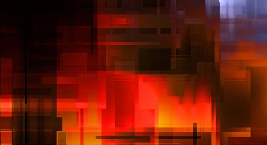 Fütürist soyut geometrik duvar kağıdı. Geometrik renkli şekiller. Dikdörtgen şekilli arka plan. Bir teknolojinin dijital illüstrasyonuName.