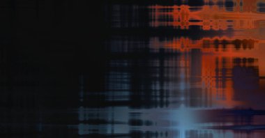 Soyut arkaplan. Yaşlanmış grunge dokusunda geometrik elementler. Farklı renk desenli grafiksel illüstrasyon.