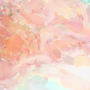 Çağdaş sanat. El işçiliğinin renkli dokusu. Modern resim. Yüzeyde suluboya vuruşlar. Sanatsal arkaplan resmi. Tablo üzerinde soyut resim. Fırça darbeleri. 