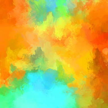 Duvar sanatı Eşsiz ve yaratıcı illüstrasyon. Fırça darbesi ile boyanmış. Renkli fırça darbelerinin soyut arkaplanı. Fırçalanmış canlı duvar kâğıdı. Boyalı sanatsal yaratım.