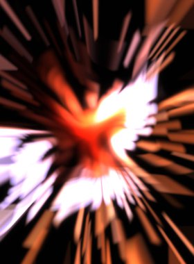 Işık parçacık izleri. Parlayan parçacıkları ve çizgileri olan ışık patlaması yıldızı. Güzel hareketli soyut ışın arkaplanı.