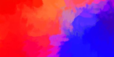 Renkli fırça darbelerinin soyut arkaplanı. Fırçalanmış canlı duvar kâğıdı. Resmedilmiş sanatsal bir eser. Eşsiz ve yaratıcı illüstrasyon. Fırça darbesi ile boyanmış. Duvar sanatı.