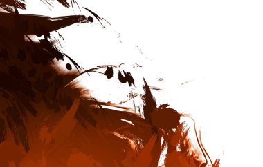 Duvar sanatı Eşsiz ve yaratıcı illüstrasyon. Fırça darbesi ile boyanmış. Renkli fırça darbelerinin soyut arkaplanı. Fırçalanmış canlı duvar kâğıdı. Boyalı sanatsal yaratım.