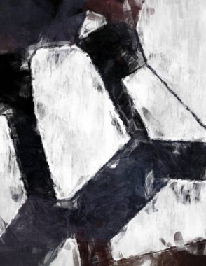 Soyut arkaplanda pürüzlü fırça darbeleri. Fırça boyası. Renkli boya darbeleri. Eşsiz duvar sanatı. Tuvaldeki modern sanat. Renkli çağdaş sanat eserleri. 