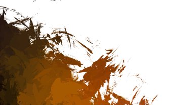 Taranmış Boyalı Soyut Arkaplan. Vahşi kaotik fırça darbeleri. Boya darbeleri. 2D İllüstrasyon. Fırça darbeli resim. 