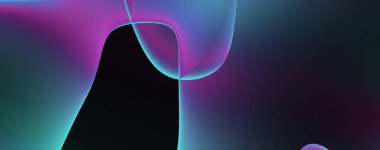 Soyut arkaplan. Değişken renk değişim dalgaları, dinamik hareketlerle. Işık dalgalarının neon renkli soyut tasarımı. Duvar kağıdı, afiş, arkaplan, kart, kitap illüstrasyonu, web sitesi.