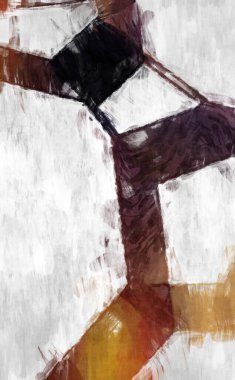 Soyut arkaplanda pürüzlü fırça darbeleri. Fırça boyası. Renkli boya darbeleri. Eşsiz duvar sanatı. Tuvaldeki modern sanat. Renkli çağdaş sanat eserleri. 