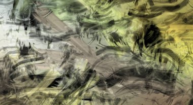 Modern sanat. Taranmış Boyalı Soyut Arkaplan. Fırça darbesi ile boyanmış. Boya darbeleri. 2B Görüntü