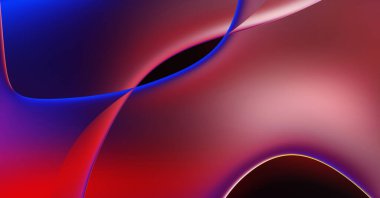 Soyut arkaplan. Değişken renk değişim dalgaları, dinamik hareketlerle. Işık dalgalarının neon renkli soyut tasarımı. Duvar kağıdı, afiş, arkaplan, kart, kitap illüstrasyonu, web sitesi.