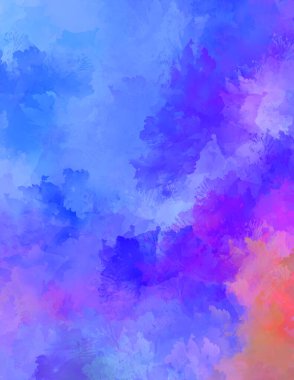 Modern sanat. Taranmış Boyalı Soyut Arkaplan. Fırça darbesi ile boyanmış. Boya darbeleri. 2B Görüntü.