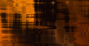 Soyut arkaplan. Yaşlanmış grunge dokusunda geometrik elementler. Farklı renk desenli grafiksel illüstrasyon.