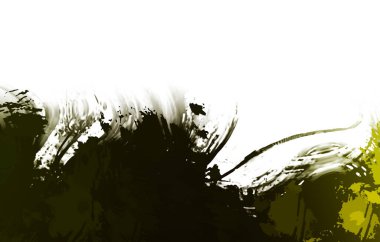 Taranmış Boyalı Soyut Arkaplan. Vahşi kaotik fırça darbeleri. Boya darbeleri. 2D İllüstrasyon. Fırça darbeli resim. 