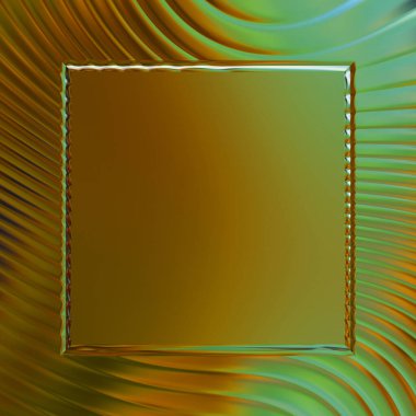 Soyut çerçeveli arkaplan. Renkli, canlı, dalgalı bir duvar kağıdı. Merkezi çerçeveli yaratıcı grafik 2d çizim. Dinamik şekilli modaya uygun sıvı örtüsü.