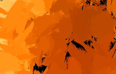 Vahşi fırça darbeleriyle yaratıcı soyut resim. Artistik fırça darbeleriyle donatılmış. Renkli ve canlı bir tasvir. Boyalı sanat.