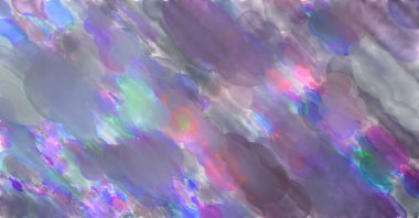 Çağdaş sanat. El yapımı resim. Modern sanat eserleri. Yüzeyde suluboya fırça darbeleriyle resim yapmak. 2D çizim. Sanatsal arkaplan resmi. Tablo üzerinde soyut resim. Renkli doku.