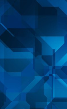 Renkli ve canlı geometrik şekiller katmanları var. Bir teknoloji planının dijital illüstrasyonu. Gelecekçi tasarım şablonu.