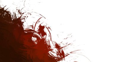 Taranmış Boyalı Soyut Arkaplan. Vahşi kaotik fırça darbeleri. Boya darbeleri. 2D İllüstrasyon. Fırça darbeli resim. 