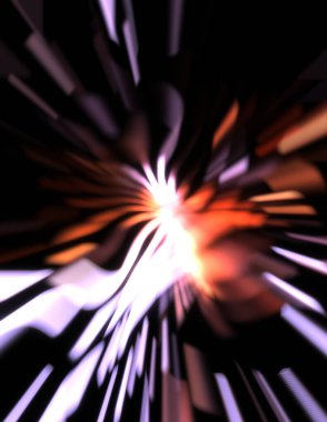 Işık parçacık izleri. Parlayan parçacıkları ve çizgileri olan ışık patlaması yıldızı. Güzel hareketli soyut ışın arkaplanı.