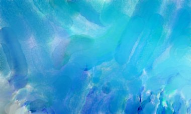 2D çizim. Sanatsal arkaplan resmi. Tablo üzerinde soyut resim. Çağdaş sanat. El yapımı resim. Renkli doku. Modern sanat eserleri. Yüzeyde suluboya fırça darbeleriyle boyama.