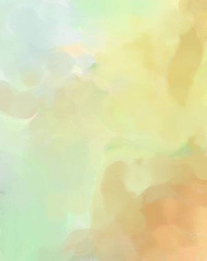 Pastel renklerde suluboya resim. Poster, duvar sanatı, afiş, kart, kitap kapağı ya da ambalaj için rahatlatıcı kompozisyonun yumuşak renkli çizimi. Modern fırça darbeleri resim.