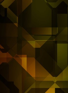 Renkli ve canlı geometrik şekiller katmanları var. Bir teknoloji planının dijital illüstrasyonu. Gelecekçi tasarım şablonu.