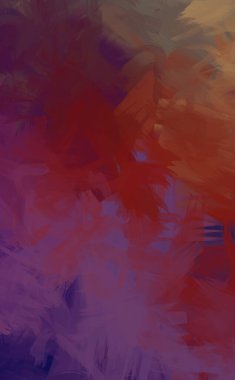 Renkli fırça darbelerinin 2D çizimi. Dekoratif desenli resim. canlı boya desenli arkaplan.