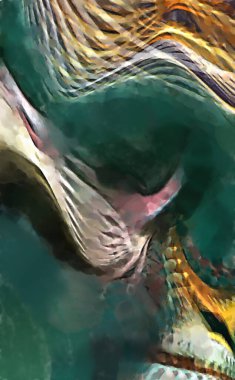 Modern sanat. Renkli çağdaş sanat eserleri. Renkli boya darbeleri. Soyut arkaplanda fırça darbeleri. fırça boyası.