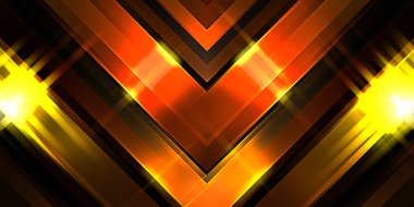 Soyut parlayan geometrik ışıklar arka planda. Fraktal simetrik grafik çizimi. Parıldayan ve parıldayan çubukları kesiştir.