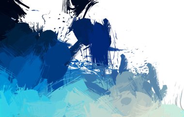 Duvar sanatı Eşsiz ve yaratıcı illüstrasyon. Fırça darbesi ile boyanmış. Renkli fırça darbelerinin soyut arkaplanı. Fırçalanmış canlı duvar kâğıdı. Boyalı sanatsal yaratım.