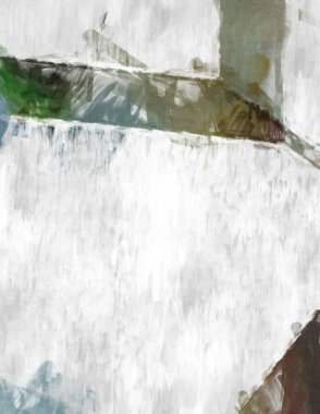 Soyut arkaplanda pürüzlü fırça darbeleri. Fırça boyası. Renkli boya darbeleri. Eşsiz duvar sanatı. Tuvaldeki modern sanat. Renkli çağdaş sanat eserleri. 