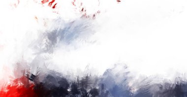 Canlı fırça darbeleriyle boyanmış. Renkli desenli resim. Fırçalanmış duvar kağıdını boya.