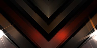 Soyut parlayan geometrik ışıklar arka planda. Fraktal simetrik grafik çizimi. Parıldayan ve parıldayan çubukları kesiştir.