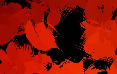 Vahşi fırça darbeleriyle yaratıcı soyut resim. Artistik fırça darbeleriyle donatılmış. Renkli ve canlı bir tasvir. Boyalı sanat.