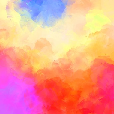 Duvar sanatı Eşsiz ve yaratıcı illüstrasyon. Fırça darbesi ile boyanmış. Renkli fırça darbelerinin soyut arkaplanı. Fırçalanmış canlı duvar kâğıdı. Boyalı sanatsal yaratım.