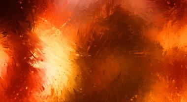 Canlı fırça darbeleriyle boyanmış. Renkli desenli resim. Fırçalanmış duvar kağıdını boya.