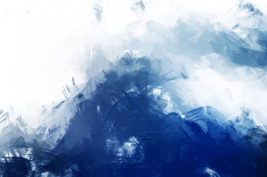 Canlı fırça darbeleriyle boyanmış. Renkli desenli resim. Fırçalanmış duvar kağıdını boya.