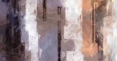 Soyut arkaplanda pürüzlü fırça darbeleri. Fırça boyası. Renkli boya darbeleri. Eşsiz duvar sanatı. Tuvaldeki modern sanat. Renkli çağdaş sanat eserleri. 